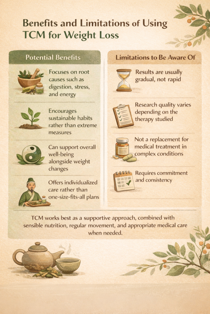 Benefits and Limitations of TCM